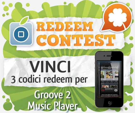 CONTEST: vinci 3 codici redeem per Groove 2 – Music Player [VINCITORI]