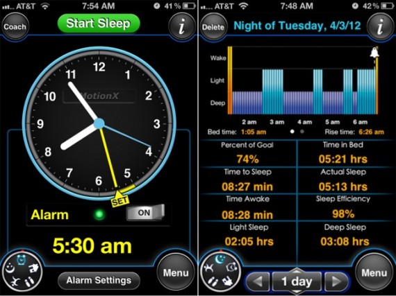 MotionX Sleep: l’app per monitorare il sonno e i movimenti diurni