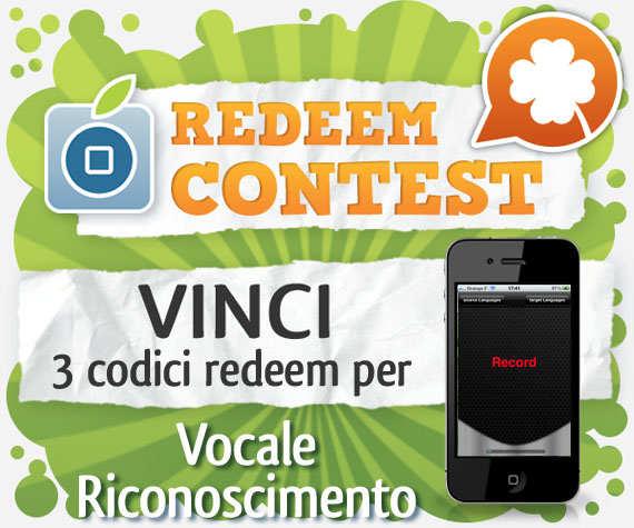 CONTEST: vinci 3 codici redeem per Vocale Riconoscimento