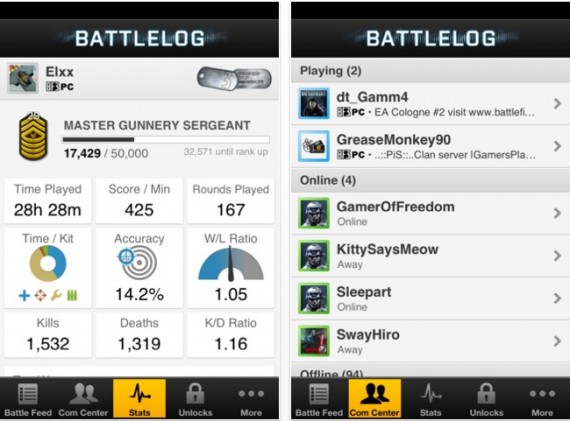 EA porta Battlelog su iPhone!