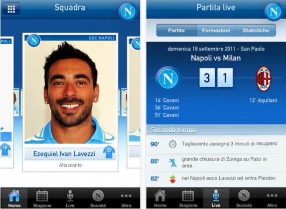iSSCN, l’applicazione ufficiale del Calcio Napoli per iPhone