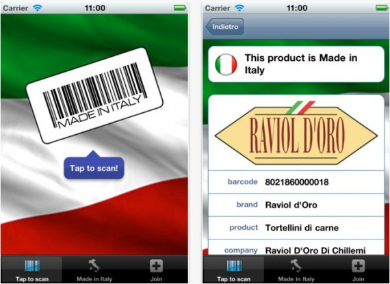 Riconosci i prodotti italiani con la fotocamera dell’iPhone e l’app Made in Italy