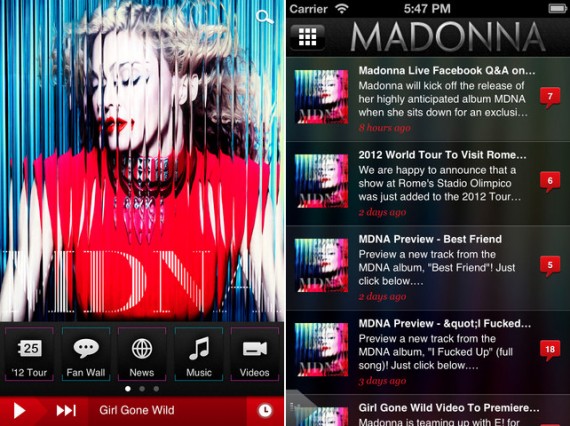 Arriva su App Store l’applicazione ufficiale di Madonna!