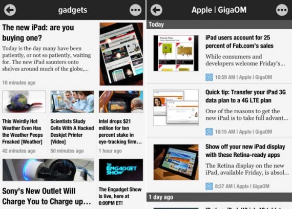 Newsify, un RSS client per Google Reader per leggere le notizie con un layout in stile giornale