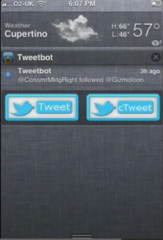 QuickCom for Notification Center, un nuovo widget per pubblicare tweet “contestuali” dal Centro Notifiche – Cydia