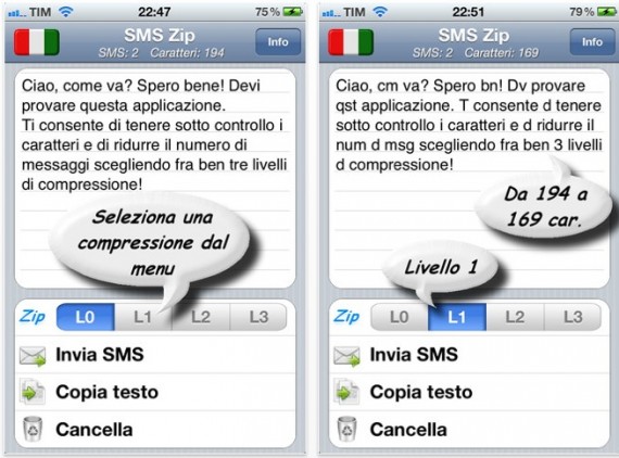 SMS Zip IT, l’app per ridurre automaticamente il numero di caratteri negli SMS