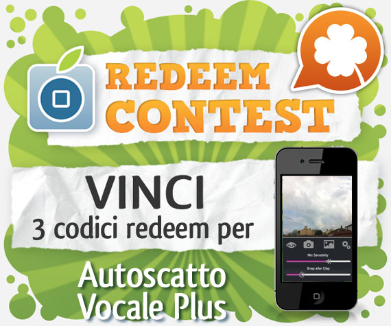 CONTEST: vinci 3 codici redeem per Autoscatto Vocale Plus [VINCITORI]