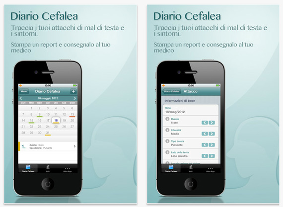 Diario Cefalea: l’app che ci aiuta a tenere traccia degli attacchi, dei relativi sintomi e caratteristiche
