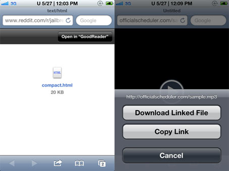 Safari Download Enabler, attiva il download dei files in Mobile Safari – Cydia
