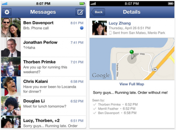 Facebook Messenger si aggiorna ed introduce le ricevute di lettura, l’invio degli SMS e altre novità
