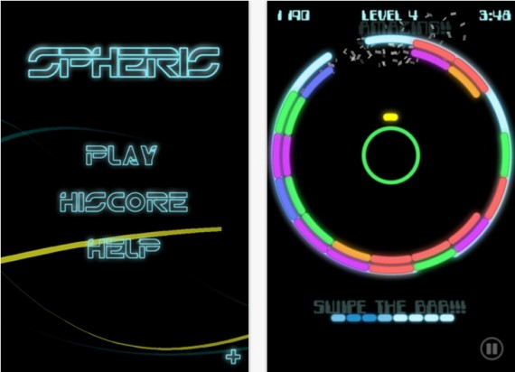Spheris: puzzle game futuristico per iPhone