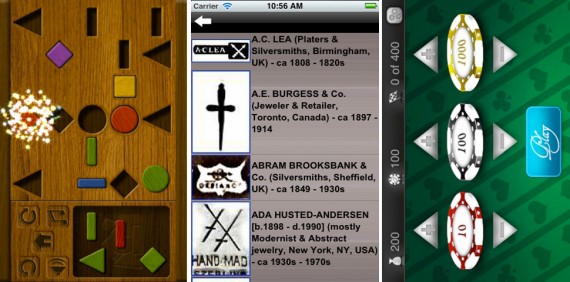 iPhoneItalia Quick Review: Pocket Poker, Kiz Wood Shapes e Hallmarks Database