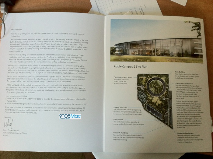 Apple invia brochure ai residenti di Cupertino con informazioni sul nuovo campus della compagnia