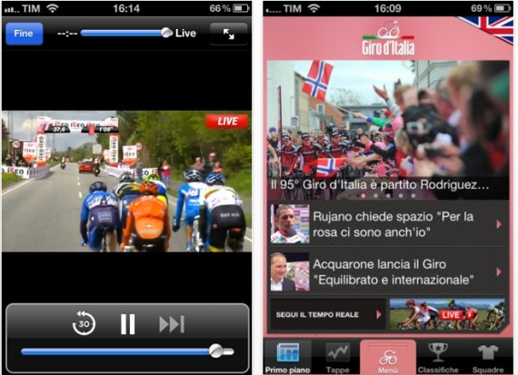 L’applicazione ufficiale del Giro d’Italia arriva su App Store