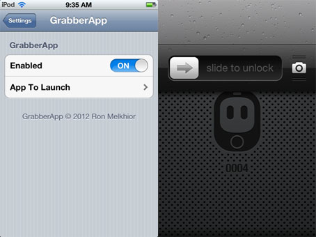 GrabberApp, rivela qualsiasi applicazione dalla schermata di blocco con stile – Cydia
