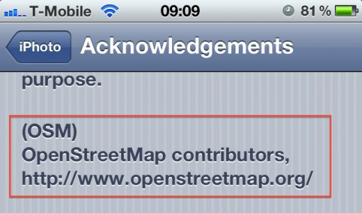 Apple accredita ufficialmente OpenStreetMap per le mappe incluse in iPhoto