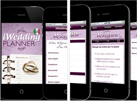 iWedding Planner versione 1.3 disponibile su App Store