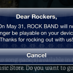 Rock Band su iPhone non sarà più giocabile dal 31 Maggio prossimo