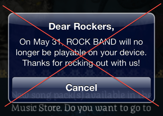 EA Mobile: “Ci scusiamo per l’errore”, Rock Band non sarà eliminato da App Store