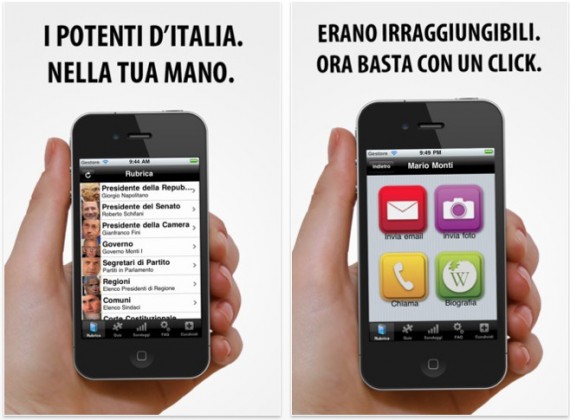 Scrivi alla Casta, l’app che fornisce le indicazioni per comunicare con i politici d’Italia
