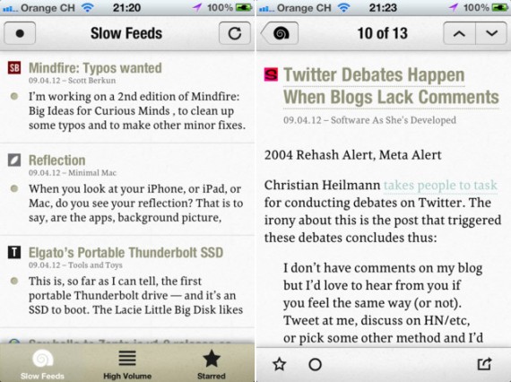 Slow Feeds, un lettore RSS pensato per non perdere di vista i feed “lenti”
