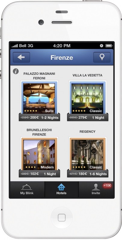 Arriva BLINK BOOKING, un nuovo modo per prenotare l’hotel da iPhone