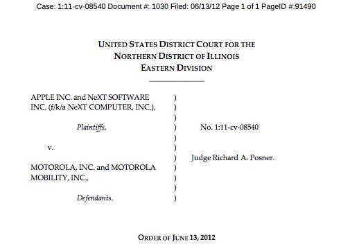 Giudice cambia opinione e concede un’udienza di ingiunzione ad Apple contro Motorola.
