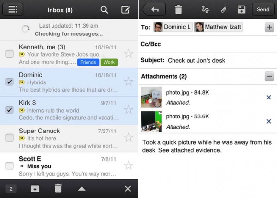 Gmail si aggiorna con la possibilità di aprire i link direttamente in Chrome per iOS