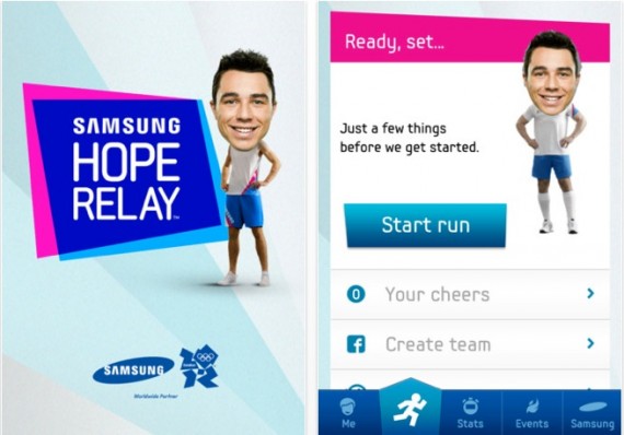 Samsung rilascia Hope Relay, l’app che ti rende protagonista dei Giochi Olimpici 2012