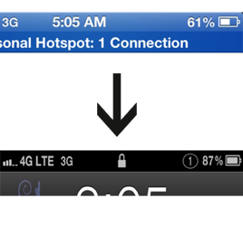 TetherStatus, un tweak che sostituisce la barra di stato blu del tethering con un’icona – Cydia