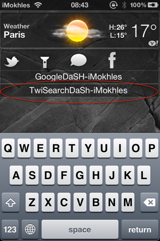 TwiSearchDaSH, un widget per DashboardX per fare ricerche su Twitter dalla Home – Cydia