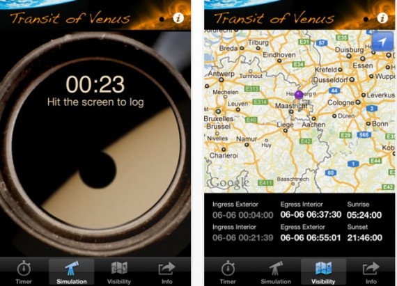 VenusTransit, l’app gratuita per aiutarti a seguire il transito di Venere davanti al Sole
