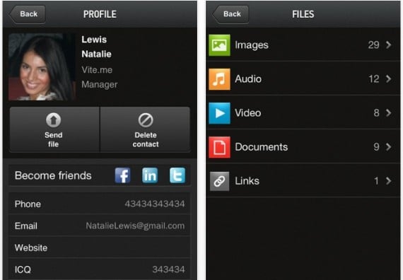 Vite.me, un modo semplice e veloce per condividere contatti e file