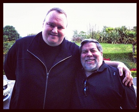 Steve Wozniak fa visita a Kim DotCom, fondatore di MegaUpload