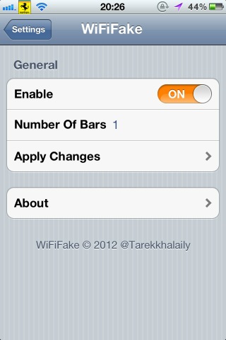WiFiFake, un tweak per avere una connessione WiFi falsa – Cydia