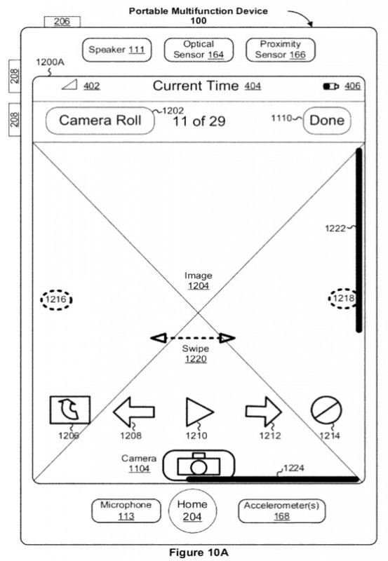 Nuovo brevetto Apple sullo scorrimento degli elementi in iOS