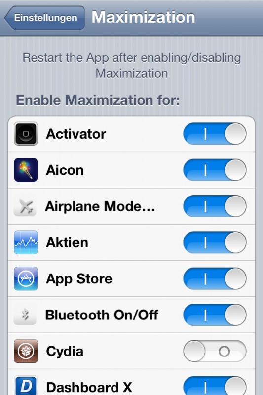 Con Maximization potrete eseguire le applicazioni per iPhone a schermo intero – Cydia