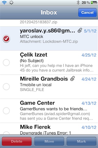 Check, un tweak che migliora la selezione delle email in Mail – Cydia