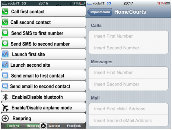 HomeCourts, esegui alcune azioni tramite i banner di sistema – Cydia