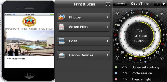 iPhoneItalia Quick Review: Canon Direct Print and Scan for Mobile, CircleTime e iUnisa Università degli Studi di Salerno