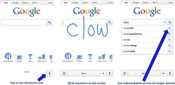 Google aggiunge l’opzione “Scrittura a mano libera” per le ricerche da dispositivi mobile