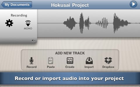 Hokusai, un potente editor audio per iPhone