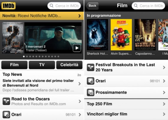 IMDb Film & TV: pubblicato su App Store un importante aggiornamento con molte novità