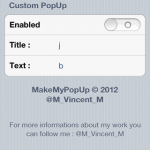 MakeMyPopup, un semplice tweak per creare pop-up personalizzati – Cydia