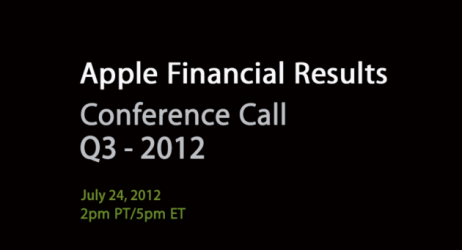 Apple terrà la conferenza finanziaria relativa al terzo trimestre fiscale il 24 Luglio