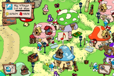 iphone smurfs village
