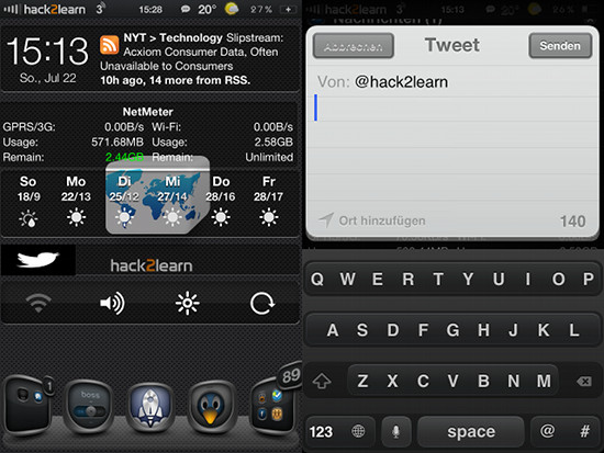 TweetNow, un nuovo widget per Twitter e Dashboard X – Cydia