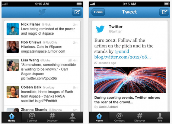 Twitter per iPhone si aggiorna alla versione 5.1 con miglioramenti per la ricerca e per la gestione degli account