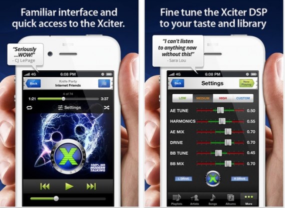 Audio Xciter Studio, un ottimo lettore musicale per iPhone