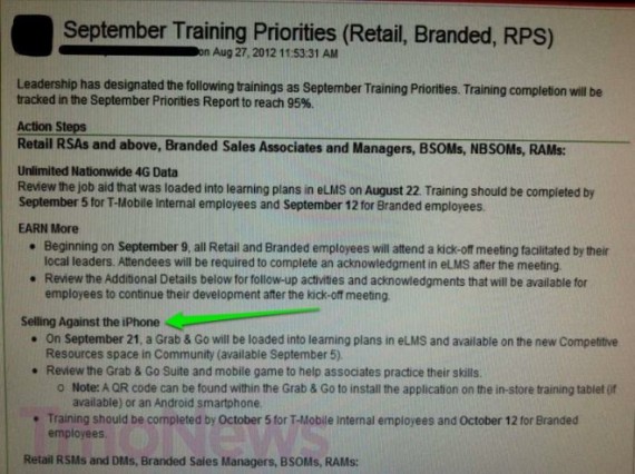 T-Mobile si prepara a contrastare l’iPhone 5 dal 21 settembre!